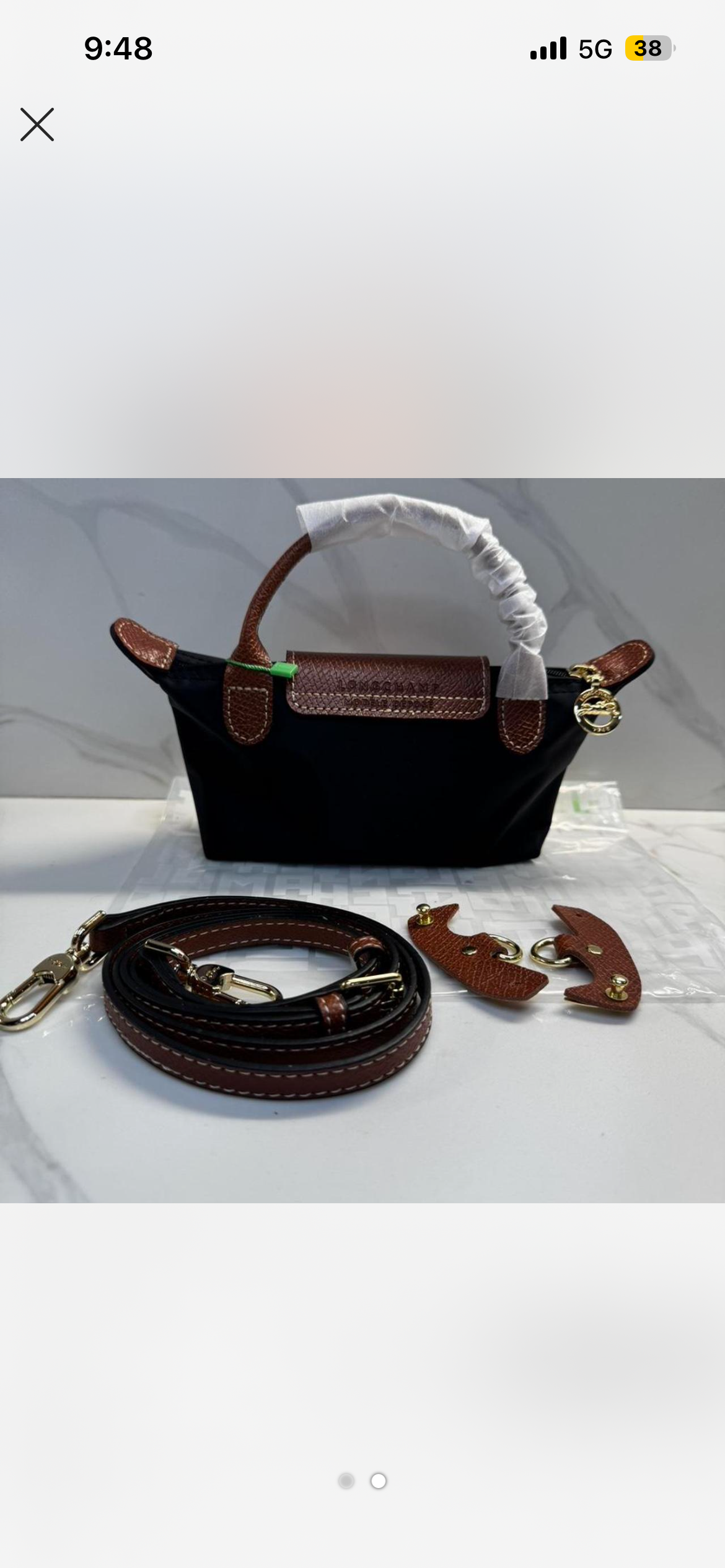 xs Black Crossbody with Straps