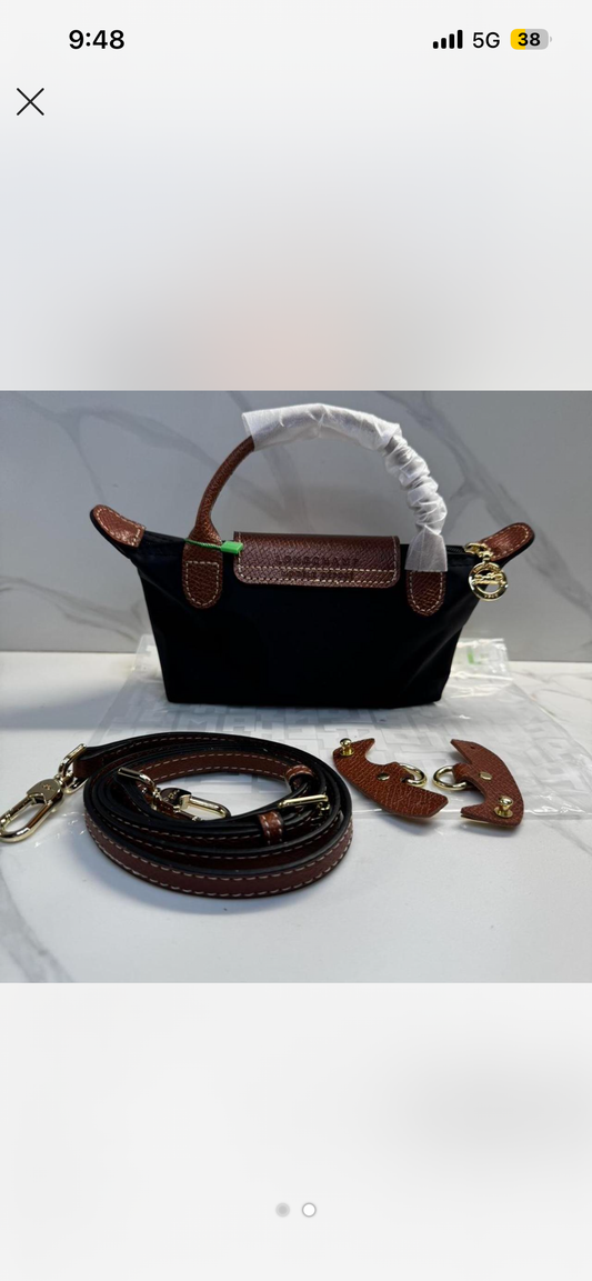 xs Black Crossbody with Straps
